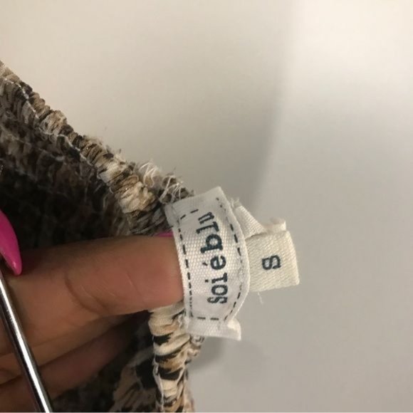 SOIÉBLU Leopard and Snake Print Off Shoulder Maxi Dress Size Small - Picture 8 of 8